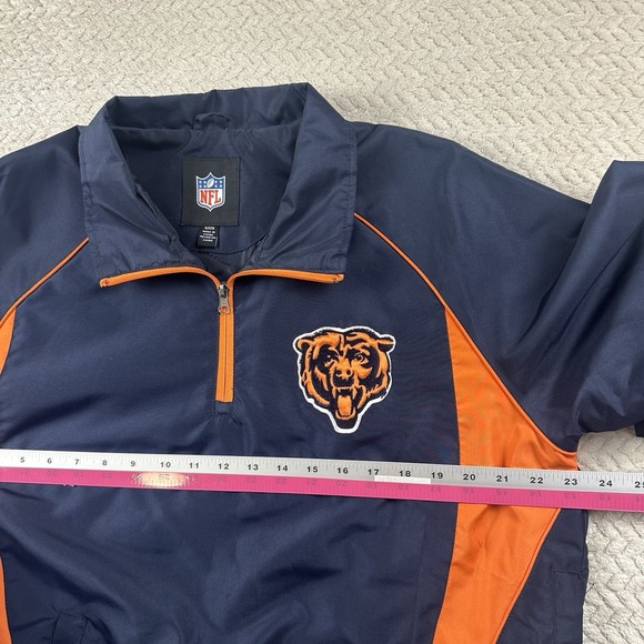 Chicago Bears Men's Small Lightweight Golf Pullover Coaches Jacket NFL - Picture 13 of 16